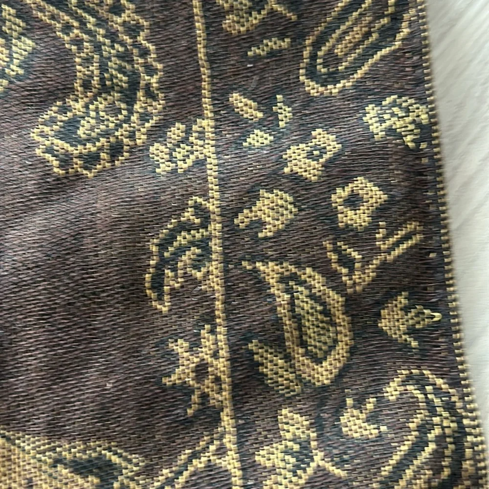 Pashmina Paisley Scarf Rich NWT Deep Colors Purple Gold Brown Classic Timeless